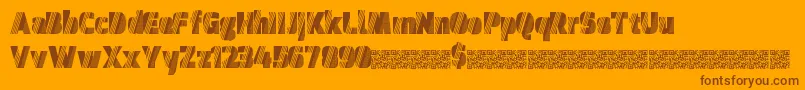 Weitere Informationen zur Discomidnight-Schriftart Discomidnight-Schriftart – Braune Schriften auf orangefarbenem Hintergrund