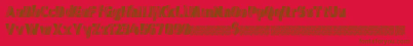 Discomidnight Font – Brown Fonts on Red Background