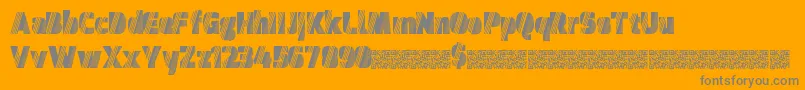 Discomidnight-Schriftart – Graue Schriften auf orangefarbenem Hintergrund
