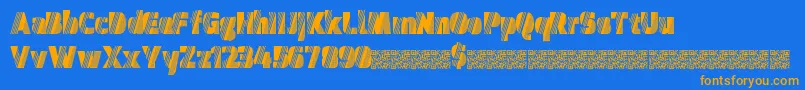 Discomidnight Font – Orange Fonts on Blue Background