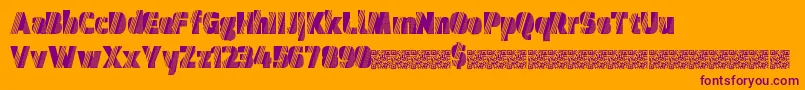 Discomidnight Font – Purple Fonts on Orange Background