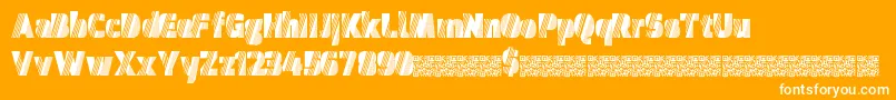Discomidnight Font – White Fonts on Orange Background