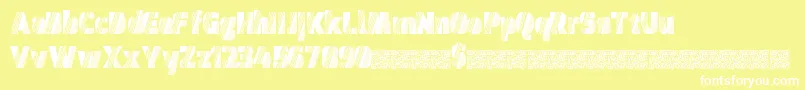 Discomidnight Font – White Fonts on Yellow Background