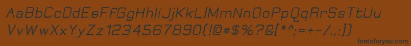 fuente JungleBurnoutOblique – Fuentes Negras Sobre Fondo Marrón