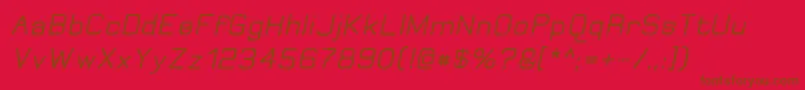 JungleBurnoutOblique-fontti – ruskeat fontit punaisella taustalla