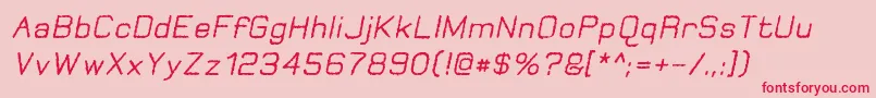JungleBurnoutOblique Font – Red Fonts on Pink Background