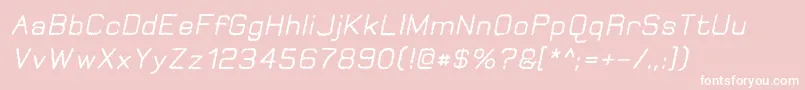 JungleBurnoutOblique Font – White Fonts on Pink Background