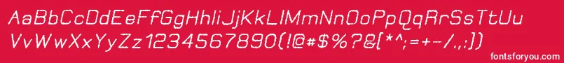 JungleBurnoutOblique Font – White Fonts on Red Background
