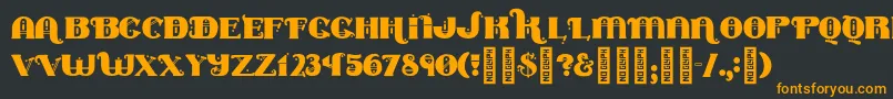 Marycontrary Font – Orange Fonts on Black Background