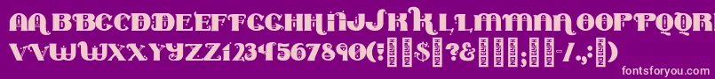 Marycontrary Font – Pink Fonts on Purple Background
