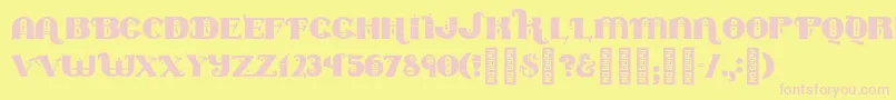 Marycontrary Font – Pink Fonts on Yellow Background