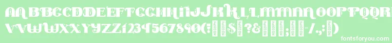 Marycontrary Font – White Fonts on Green Background