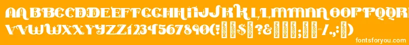 Marycontrary Font – White Fonts on Orange Background
