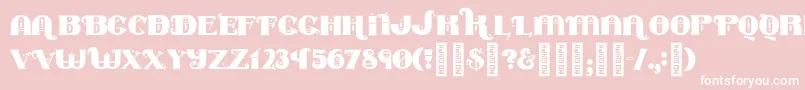 Marycontrary Font – White Fonts on Pink Background