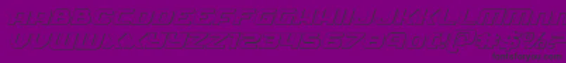 Soldier3Dexpandital Font – Black Fonts on Purple Background