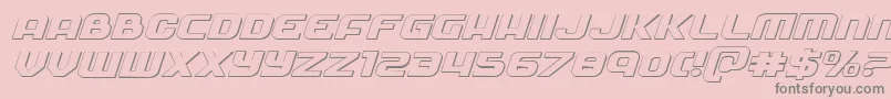 Soldier3Dexpandital-Schriftart – Graue Schriften auf rosa Hintergrund