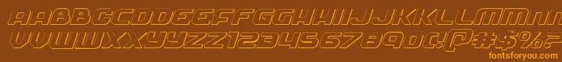 Soldier3Dexpandital Font – Orange Fonts on Brown Background