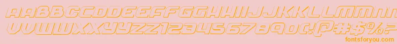 Soldier3Dexpandital Font – Orange Fonts on Pink Background