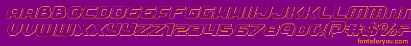 Soldier3Dexpandital Font – Orange Fonts on Purple Background