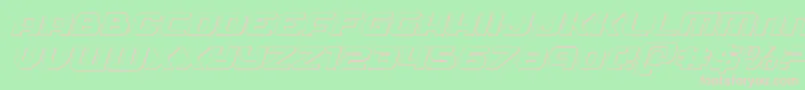 Soldier3Dexpandital Font – Pink Fonts on Green Background