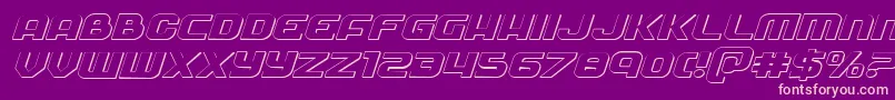 Soldier3Dexpandital Font – Pink Fonts on Purple Background