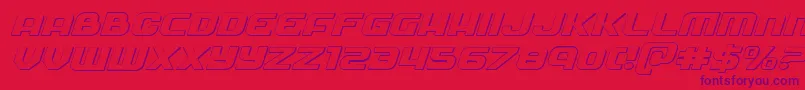 Soldier3Dexpandital Font – Purple Fonts on Red Background