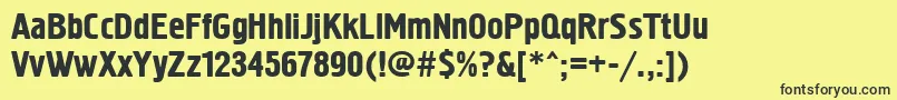 Hermes Font – Black Fonts on Yellow Background