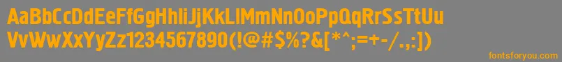 Hermes Font – Orange Fonts on Gray Background