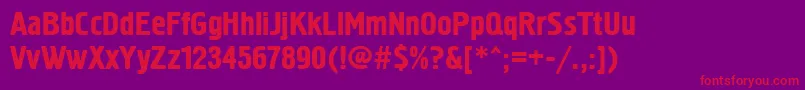 Hermes Font – Red Fonts on Purple Background