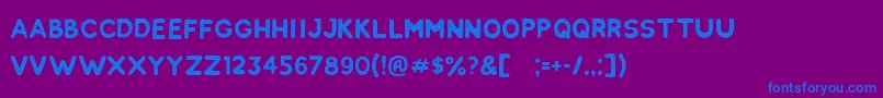 ChlakhRegular Font – Blue Fonts on Purple Background