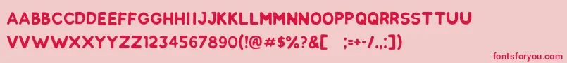 ChlakhRegular Font – Red Fonts on Pink Background