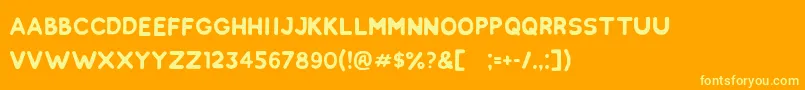 ChlakhRegular Font – Yellow Fonts on Orange Background