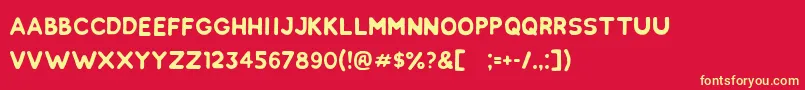 ChlakhRegular Font – Yellow Fonts on Red Background