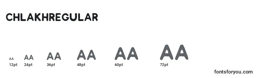 ChlakhRegular Font Sizes