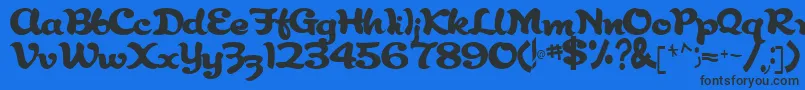Abracadabra91RegularTtcon Font – Black Fonts on Blue Background