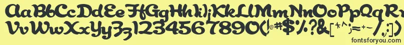 Abracadabra91RegularTtcon Font – Black Fonts on Yellow Background