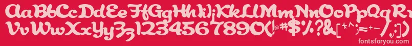 Abracadabra91RegularTtcon Font – Pink Fonts on Red Background