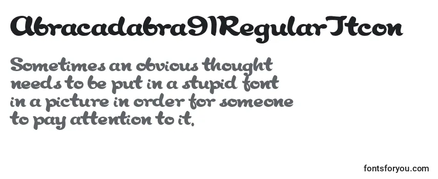 Schriftart Abracadabra91RegularTtcon