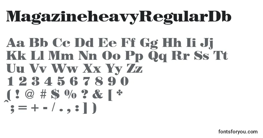 MagazineheavyRegularDb Font – alphabet, numbers, special characters