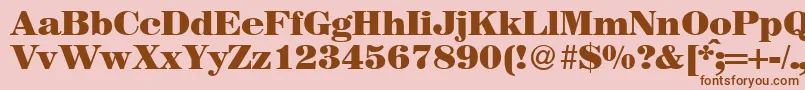 MagazineheavyRegularDb Font – Brown Fonts on Pink Background