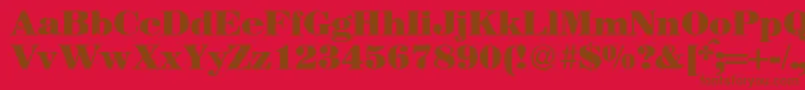 MagazineheavyRegularDb Font – Brown Fonts on Red Background