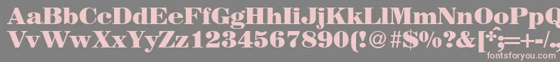 MagazineheavyRegularDb Font – Pink Fonts on Gray Background