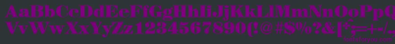 Шрифт MagazineheavyRegularDb – фиолетовые шрифты на чёрном фоне