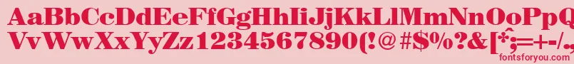 MagazineheavyRegularDb Font – Red Fonts on Pink Background