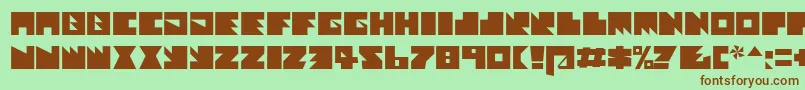 フォントTextans – 緑の背景に茶色のフォント