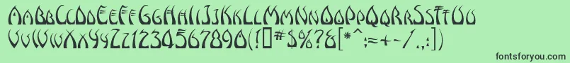 WindsweptMf Font – Black Fonts on Green Background