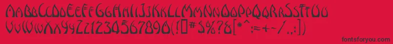 WindsweptMf Font – Black Fonts on Red Background