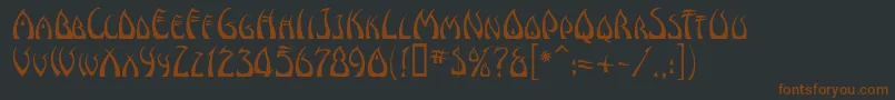WindsweptMf Font – Brown Fonts on Black Background