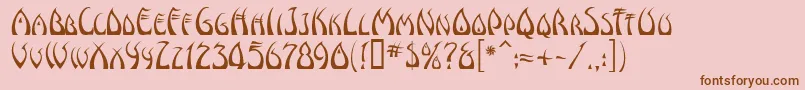WindsweptMf Font – Brown Fonts on Pink Background