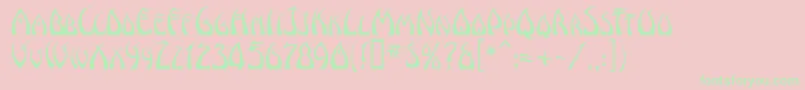 WindsweptMf-Schriftart – Grüne Schriften auf rosa Hintergrund